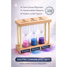 Empressco Ahşap Zeka Geliştirici Kum Saati 1-3-5 Dakika, Eğlenceli Zaman Ölçer