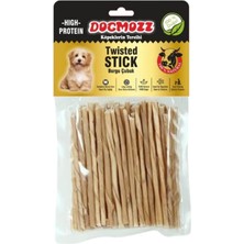 Empressco Doğal Deri Burgu Stick Köpek Kemiği 50 Adet, Sağlıklı ve Lezzetli Çiğneme