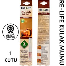 Relife Kulak Temizleme Mumu Çubuğu Ear Candle 100% Doğal Balmumu ve Nane Özlü ( Bir Kutuda 2 Adet)