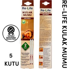 Relife Doğal Kulak Temizleme Mumu Çubuğu Vakumlu Ear Candle 5 Kutu