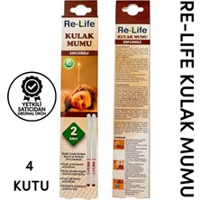 Relife Doğal Kulak Temizleme Mumu Çubuğu Vakumlu Ear Candle 4 Kutu