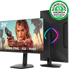 GamePower Lunis L20 24'' 240Hz 0.5Ms VA FHD RGB Pivot Gaming Monitör (Ölü Pikselde Anında Değişim)