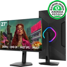 GamePower Lunis L90 27'' 260Hz 0.5Ms Fast IPS QHD 2K RGB Pivot Gaming Monitör (Ölü Pikselde Anında Değişim)