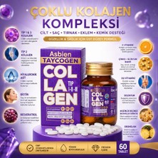 Taycogen 60 Tab. Tip 1 -2 -3 Biotin, Resveratrol,hyaluronik Asit,silisyum, Bromalain, B Complex ,bakır ,çinko ,vitamin C ve E , D3