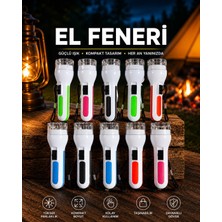 Anahtarlıklı Renkli Işıklı El Feneri Deney Feneri 9 cm 1 Adet