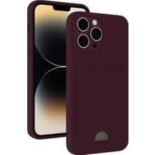 Grandor Apple Iphone 13 Pro Max Kılıf Kelvin Kartvizitli Silikon - Derin Mor