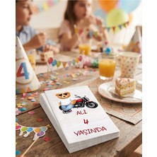 Nehay Shop Doğum Günü Isme Özel Sunum Peçetesi 30*33 cm Garson Katlamalı / 1 Paket 20 Adettir