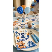 Nehay Shop Doğum Günü Isme Özel Sunum Peçetesi 30*33 cm Garson Katlamalı / 1 Paket 20 Adettir