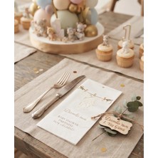 Nehay Shop Doğum Günü Isme Özel Sunum Peçetesi 30*33 cm Garson Katlamalı / 1 Paket 20 Adettir