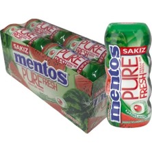 Mentos Pure Fresh Karpuz Aromalı Şekersiz Tatlandırıcılı Draje Sakız 30 GR X 12 Adet
