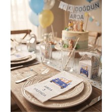 Nehay Shop Doğum Günü Isme Özel Sunum Peçetesi 30*33 cm Garson Katlamalı / 1 Paket 20 Adettir