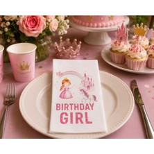 Nehay Shop Doğum Günü Isme Özel Sunum Peçetesi 30*33 cm Garson Katlamalı / 1 Paket 20 Adettir