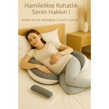 Empressco Konforlu Hamile Uyku Destek Yastığı, Çok Fonksiyonlu, Gri Renk