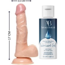 Aşkın Deposu Deromeya Health  Gerçekçi Et Dokusunda 17CM Xxl Damarlı ve Vantuzlu Kaliteli Yumuşak Süper Silikon Testisli Realistik Dldo Anal ve Vajinal Suni Yapay Peniş JEL HEDİYELİ