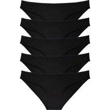 Royaleks 5 Adet Süper Eko Set Likralı Kadın Slip Külot Siyah