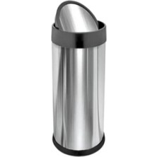 Palex 3822-8 Krom Pratik Kapaklı Çöp Kovası 8 Litre