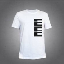 Herşey Nota Piyano Beyaz T-Shirt