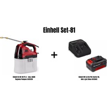 Einhell Set-81(Einhell Ge-Ws 18/75 Li Akülü Ilaçlama Makinası+Einhell 18V 4,0 Ah Pxc Starter Kit, Akü & Şarj Cihazı)