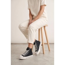 In Step Lena Siyah Kanvas Bağcıklı Bilekli Kadın Converse