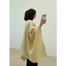 Moda Aksa Lume %100 Organik Keten Pelerin Soft Sarı