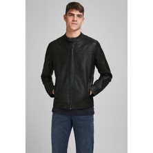 Jack & Jones Erkek Suni Deri Ceket
