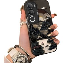 HONTINGA Vivo Y19S ile Uyumlu Kılıf Silikon Kenar Sert Arka Kamera Koruyucu Basitlik Anti Düşme Kamera Korumalı Peyzaj Desen Couple Telefon Kılıfı Kadın ve Erkek Için Uygundur K1-1515