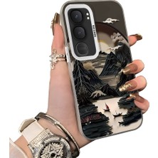 HONTINGA Vivo Y31 5g ile Uyumlu Kılıf Silikon Kenar Sert Arka Kamera Koruyucu Basitlik Anti Düşme Kamera Korumalı Peyzaj Desen Couple Telefon Kılıfı Kadın ve Erkek Için Uygundur K1-1515