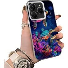 HONTINGA Tecno Spark 20 Pro 5g ile Uyumlu Kılıf Silikon Kenar Sert Arka Kamera Koruyucu Basitlik Anti Düşme Kamera Korumalı Kaplumbağa Desen Couple Telefon Kılıfı Kadın ve Erkek Için Uygundur K1-1519