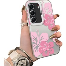 HONTINGA Tecno Camon 40 Pro 5g ile Uyumlu Kılıf Silikon Kenar Sert Arka Kamera Koruyucu Basitlik Anti Düşme Kamera Korumalı Çiçekli Desen Couple Telefon Kılıfı Kadın ve Erkek Için Uygundur K1-1520