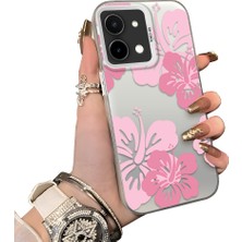 HONTINGA Vivo Y28 ile Uyumlu Kılıf Silikon Kenar Sert Arka Kamera Koruyucu Basitlik Anti Düşme Kamera Korumalı Çiçekli Desen Couple Telefon Kılıfı Kadın ve Erkek Için Uygundur K1-1520