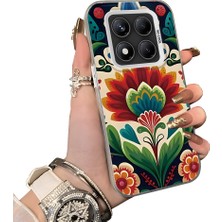 HONTINGA Xiaomi Redmi Note 14 Pro 5g ile Uyumlu Kılıf Silikon Kenar Sert Arka Kamera Koruyucu Basitlik Anti Düşme Kamera Korumalı Çiçekli Desen Couple Telefon Kılıfı Kadın ve Erkek Için Uygundur K1-1521