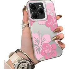 HONTINGA Tecno Spark 20 Pro ile Uyumlu Kılıf Silikon Kenar Sert Arka Kamera Koruyucu Basitlik Anti Düşme Kamera Korumalı Çiçekli Desen Couple Telefon Kılıfı Kadın ve Erkek Için Uygundur K1-1520