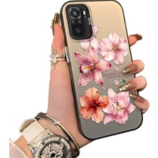 HONTINGA Poco M5S ile Uyumlu Kılıf Silikon Kenar Sert Arka Kamera Koruyucu Basitlik Anti Düşme Kamera Korumalı Çiçekli Desen Couple Telefon Kılıfı Kadın ve Erkek Için Uygundur K1-1523