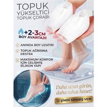 Empressco Silikon Topuk Yükseltici Taban, Rahat ve Gizli Uzatma Çorap Seti