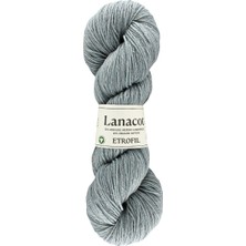 Etrofil Lanacot Örgü İpi Demir Grisi %55 Organik Merino Yün %45 Organik Pamuk 50g 225m (79107)