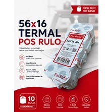 Toscana 56X16 Termal Rulo 1 Paket 10 Adet Tse Belgeli Yazarkasa Pos Rulosu