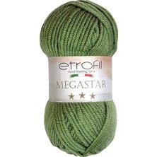 Etrofil MegaStar Örgü İpi Çimen Yeşili %75 Akrilik %25 Yün 100g 110m (74067)