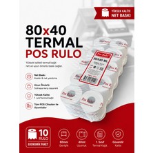 Toscana 80X40 Termal Rulo 1 Paket 10 Adet Tse Belgeli Yazarkasa Pos Rulosu