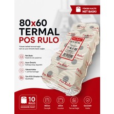 Toscana 80X60 Termal Rulo 1 Paket 10 Adet Tse Belgeli Yazarkasa Pos Rulosu