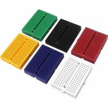 Devre Dünyası 6 Adet Farklı Renkte Mini Breadboard Seti 47X35MM 170 Hücreli SYB-170 Pin Mini ve Pratik Prototipleme Platformu
