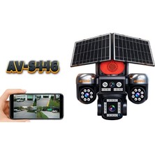 Avenir AV-S446 4 Kameralı 3 Ptz’li 12MP Güneş Enerjili Akıllı Kamera