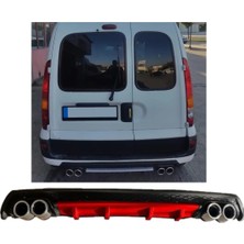 Oto h.i.t. Renault Kango Mk1 Uyumlu Body Kit Difüzör 4 Çıkış Yuvarlak Kırmızı