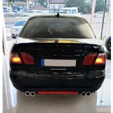 Oto h.i.t. Nissan Primera Uyumlu Body Kit Difüzör 4 Çıkış Yuvarlak Kırmızı