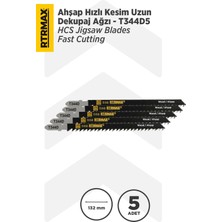 Rtrmax RH17647 Ahşap Hızlı Kesim Uzun Dekupaj Testere Ucu - T344D 5’li Paket