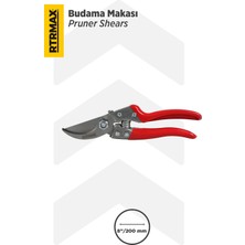 Rtrmax RH05812 İzole Saplı Bahçe Makası Döküm Gövde Boy: 20 cm Kesme Çapı: 25 mm