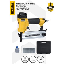 RTRMAX RTM0138 Havalı Çivi Çakma Tabancası 10-50 mm Çantalı