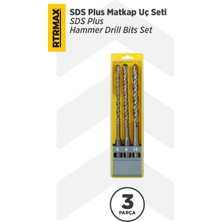 Rtrmax RBS003 Sds Plus Matkap Uç Seti (6 x 160 mm/8 x 160 mm/10 x 160 mm) - 3 Parça