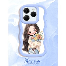 HONTINGA Tecno Spark 20 Pro Uyumlu Kılıf Düşüme Önleyici Basitlik Anti Düşme Kamera Koruyucu Basit Mavi Yumuşak Silikon Couple Telefon Kılıfı Kız Desen K9-0270