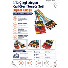 4'lü Çizgi Izleyen Kızılötesi Sensör Seti - Dijital Çıkışlı