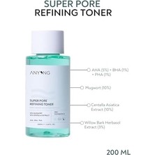 Anyong Gözenek Sıkılaştırıcı, Akne Karşıtı, Arındırıcı Tonik 200 ml (Aha & Salisilik Asit & Pha)